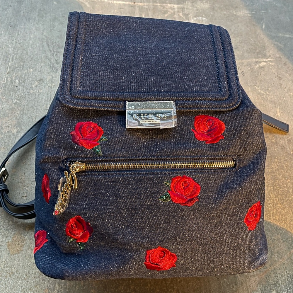 New never worn-Denim Guess LOS ANGELES backpack